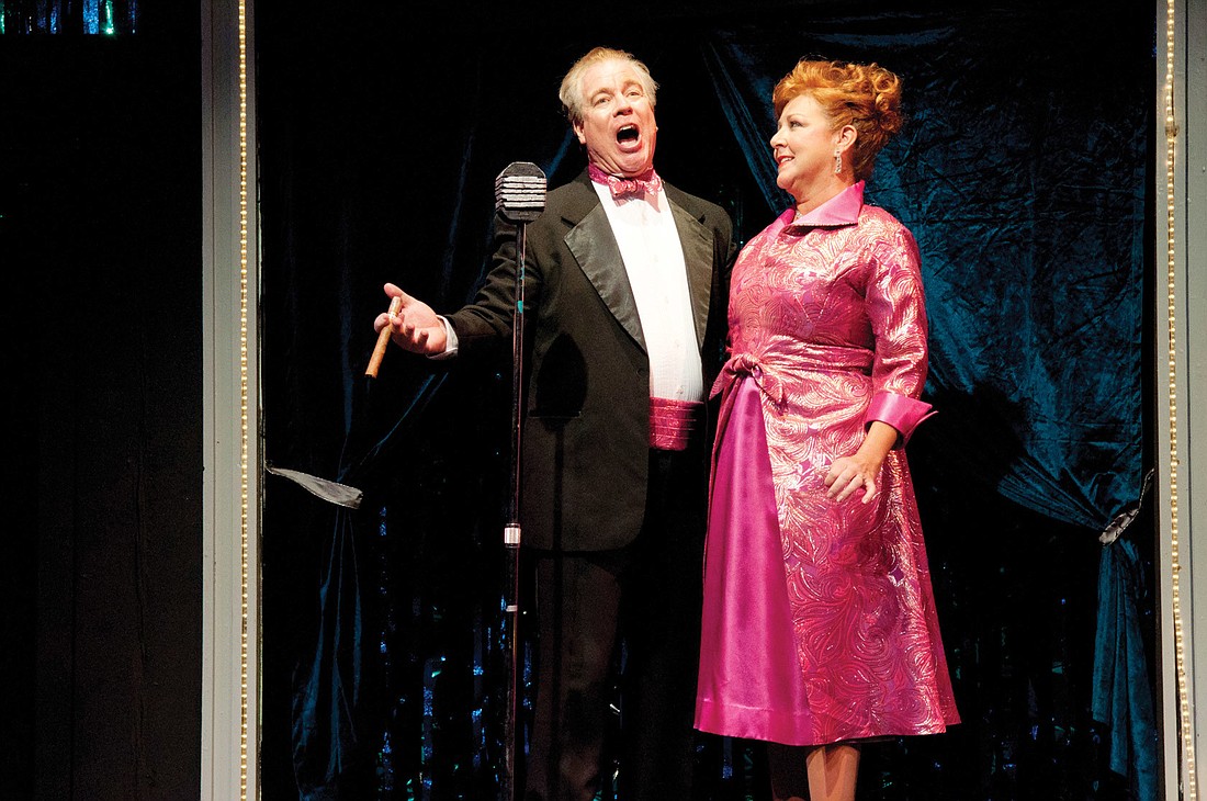 Steve Carroll and Helen Holliday star in "Breaking Up is Hard to Do" at the Golden Apple Dinner Theatre. Photo courtesy of Cliff Roles