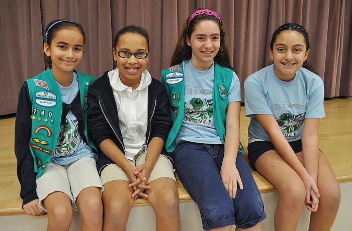 Girl Scout Troop 740 members Emily LaPlaca, Anne Robinson, Marissa Boccarossa and Anissa Sanchez all attend Willis Elementary School.