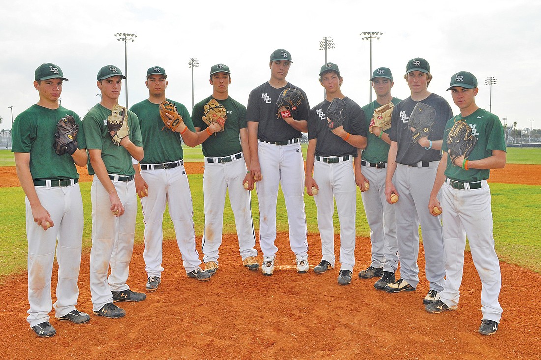 Lakewood Ranch High pitchers Kevin Leone, Dom Leone, Bryan Vanvranken, Brandon King, Brad Zunica, Seth McGarry, Jake Axley, Barrett Holtry and Kyle Benson have their sights set on leading the Mustangs to their first state title since 2003.
