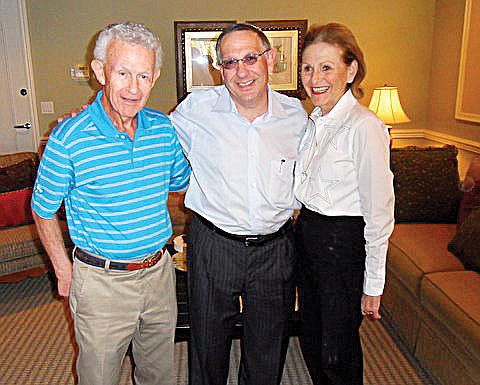 Marvin Frank, Rabbi Joel Mishkin and Marsha Frank. Courtesy photo.