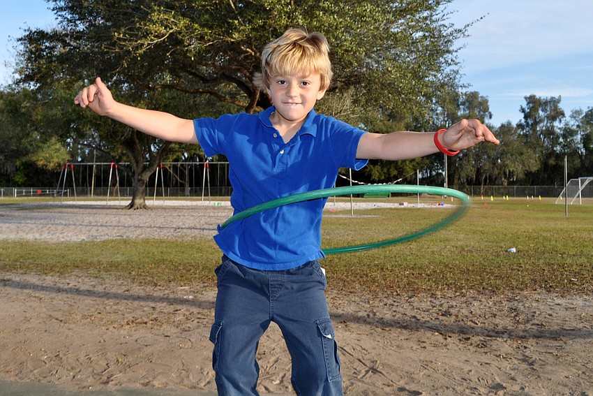 First-grader Brandon Stoddart couldnâ€™t wait to play outside before school.