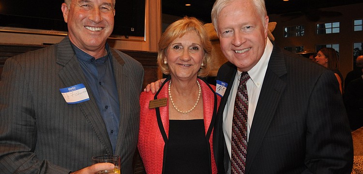 C.J. Fishman with candidate Vanessa Baugh and Nick Gladding