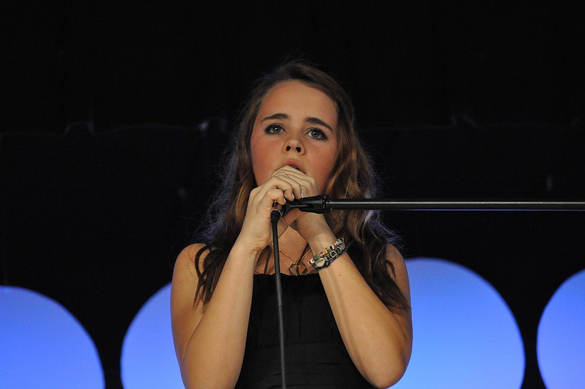 Olivia Serrano sang for the crowd.