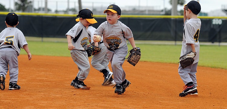 Four-year-old Zac Rubal chased down a ground ball in his very first T-ball game.