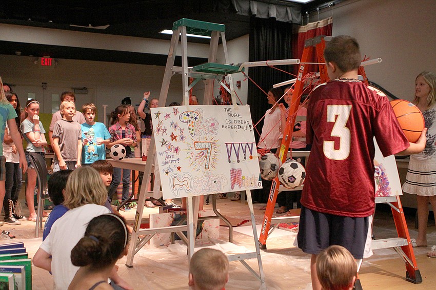 The 5th graders counted down from five before 