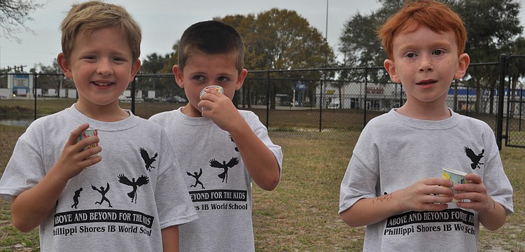 Hunter Byrne, Ryne Sutherly and Cooper Schrock