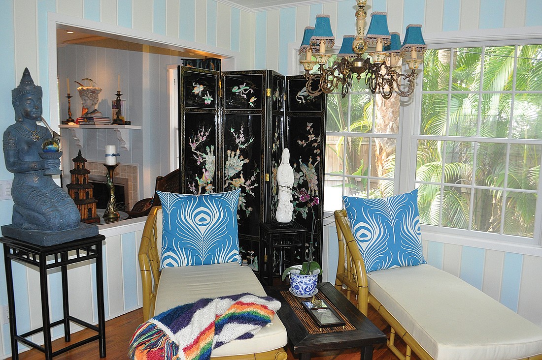 The Condrick home incorporates a peacock theme. Photo by Mallory Gnaegy.
