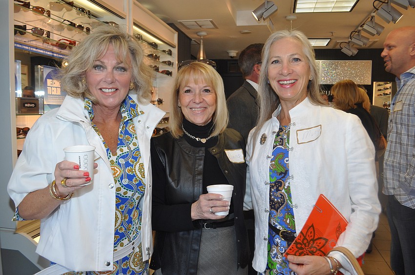 Suzy Lysen with Jude Connally, Diana Corrigan Executive Director of St. Armands Circle Association and Mary Czernyk with Jude Connally