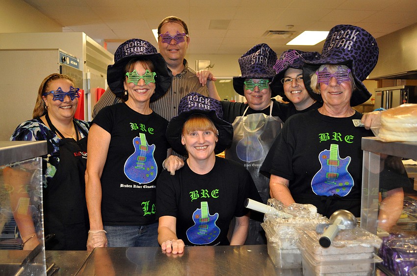 The Braden River Elementary cafeteria staff put together a special rock star menu for the event.