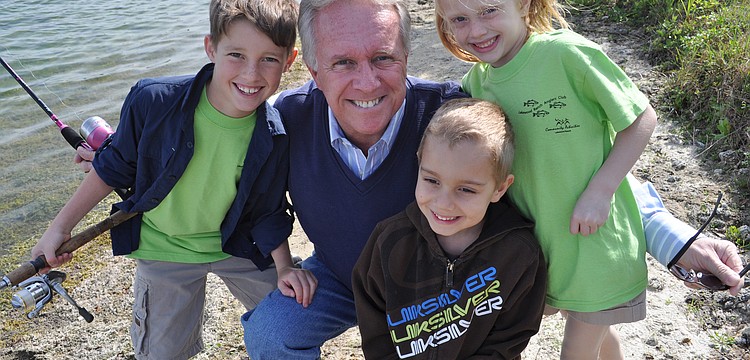George Bassa had a blast fishing with his grandchildren, Tyler Perkins, Cooper Ryan and Emily Perkins.
