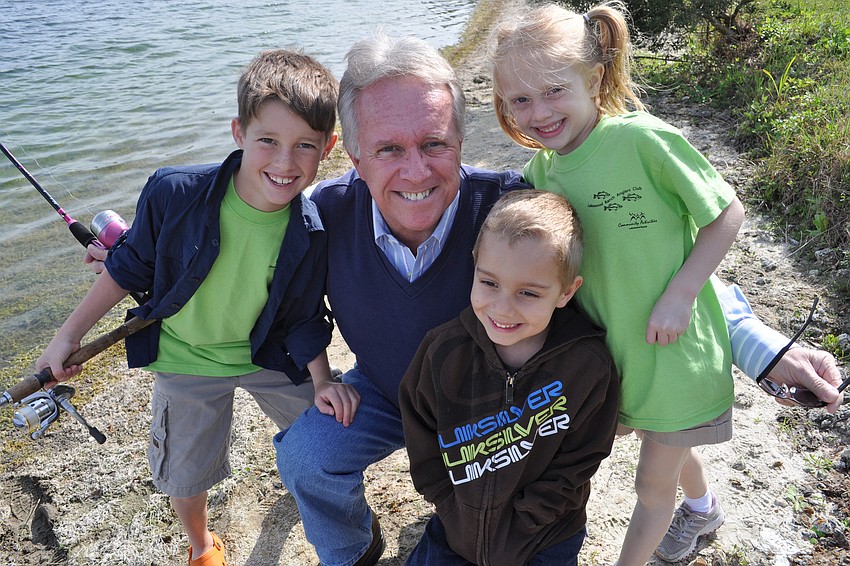 George Bassa had a blast fishing with his grandchildren, Tyler Perkins, Cooper Ryan and Emily Perkins.