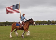 A patriotic ride started off the day's festivities.