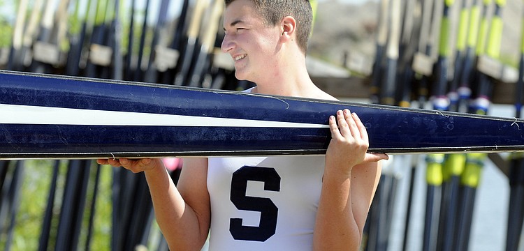 Riverview High junior David Roussard competed in the boys high school 1x race.