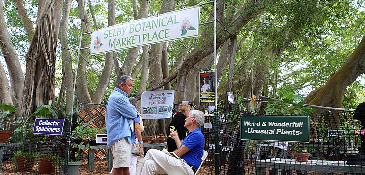 The entry into the Selby Botanical Marketplace at the Plant & Garden Festival.