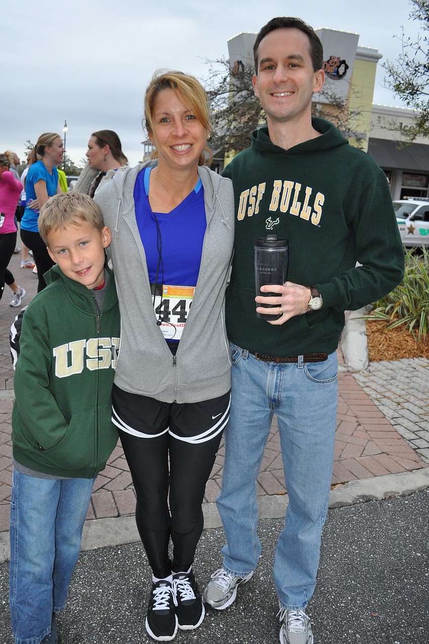 Collin, Kim and Brian McKinley enjoyed the morning together.