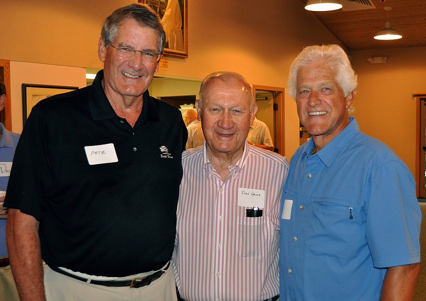 Pete Barnhart, chair Fred Heina and Jim Hastings