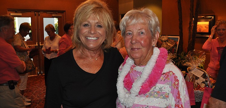 Chairwoman Ellie Brenan poses with Helen Krueger.