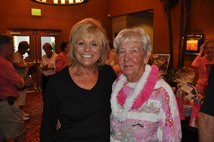 Chairwoman Ellie Brenan poses with Helen Krueger.