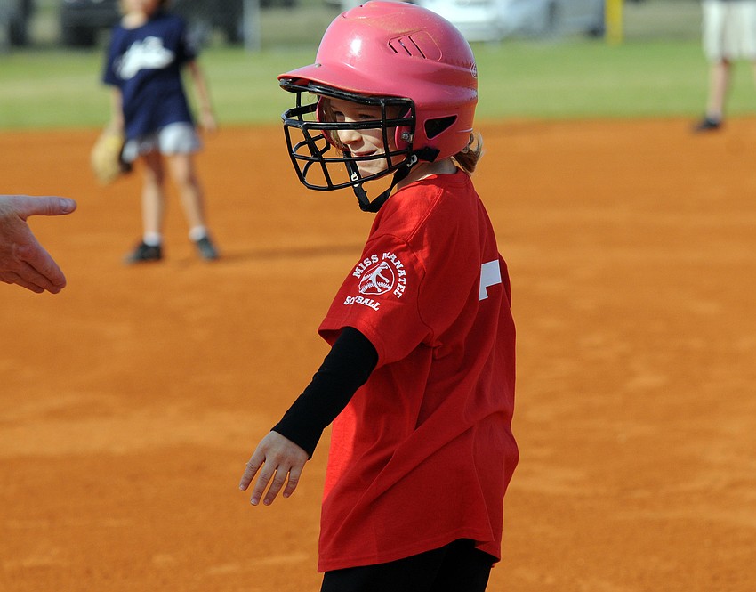 Kennedy Blair is congratulated following her single.
