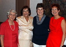 Mary Lunkes, Eleanor Villardi, Carol Bauer and current president Kathy Roche.