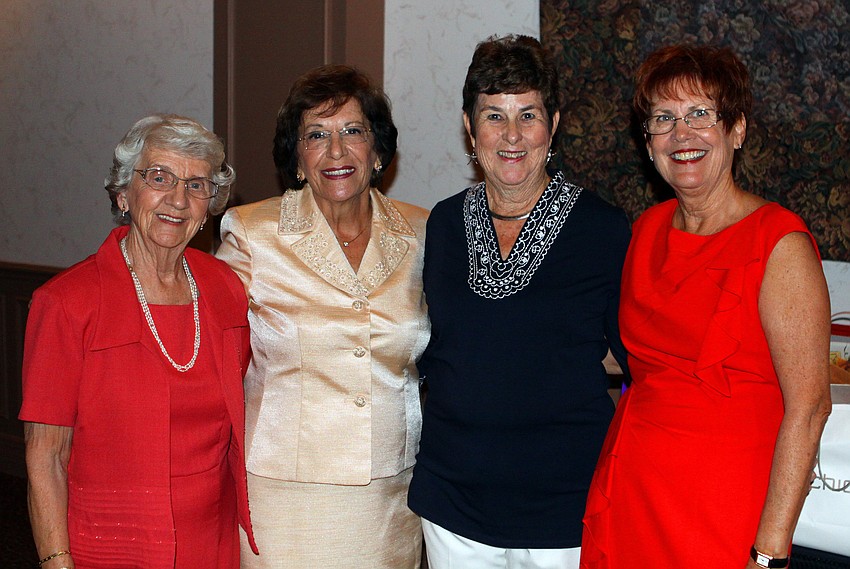 Mary Lunkes, Eleanor Villardi, Carol Bauer and current president Kathy Roche.