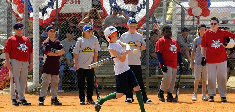 James Smith was one of several players who competed in the homerun derby.