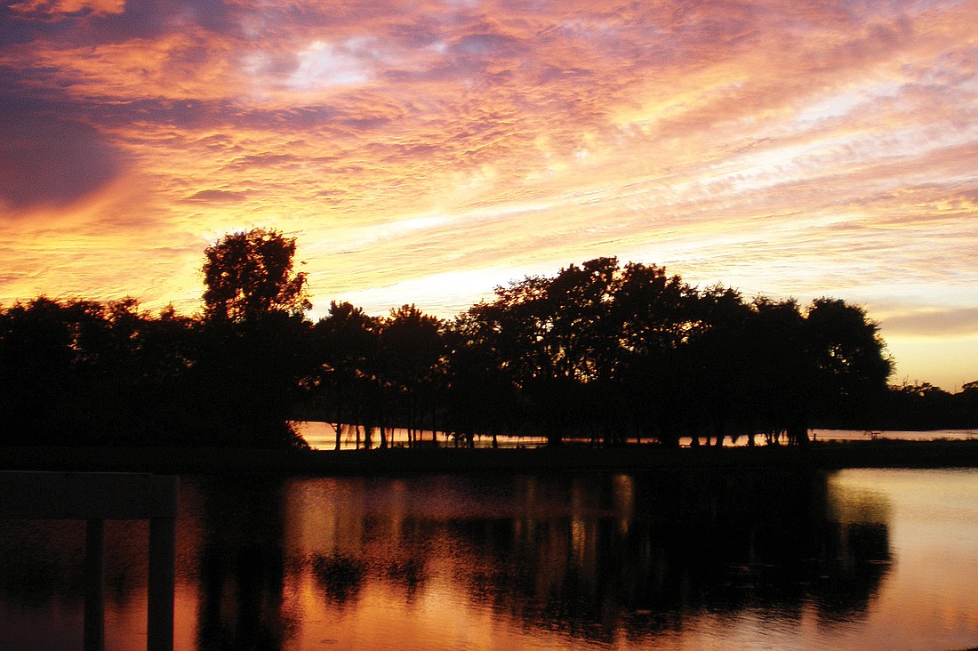 Barbara Birkenberger took this sunset photo from her backyard in River Landings Bluff.