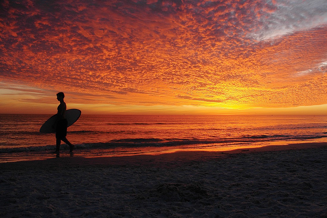 Stacy White took this sunset photo on Siesta Key's Cresent Beach.