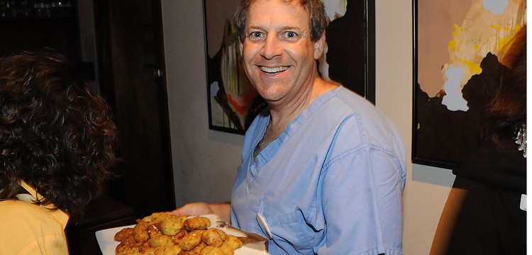 Dr. Jack Corn dished out appetizers.