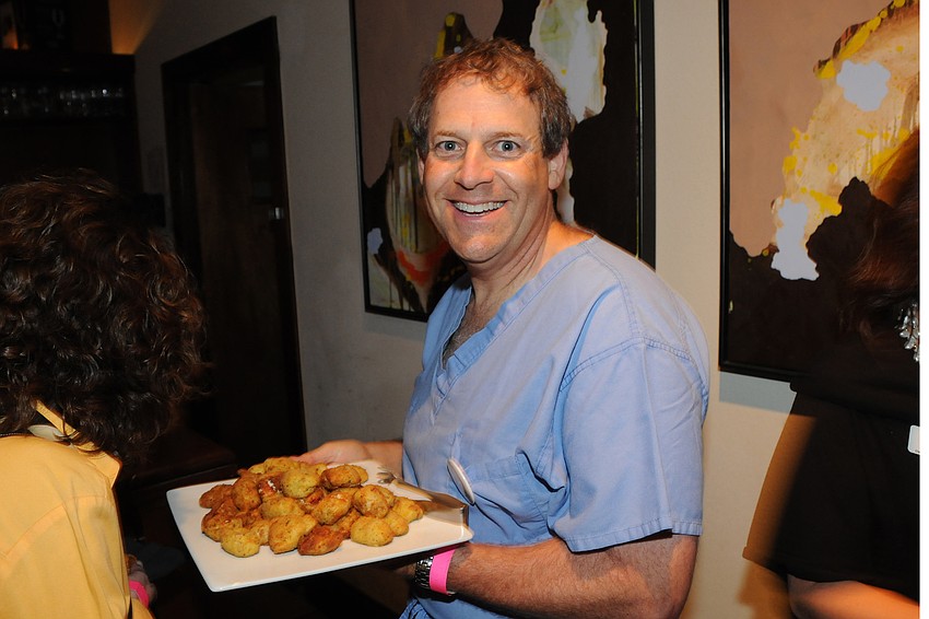 Dr. Jack Corn dished out appetizers.