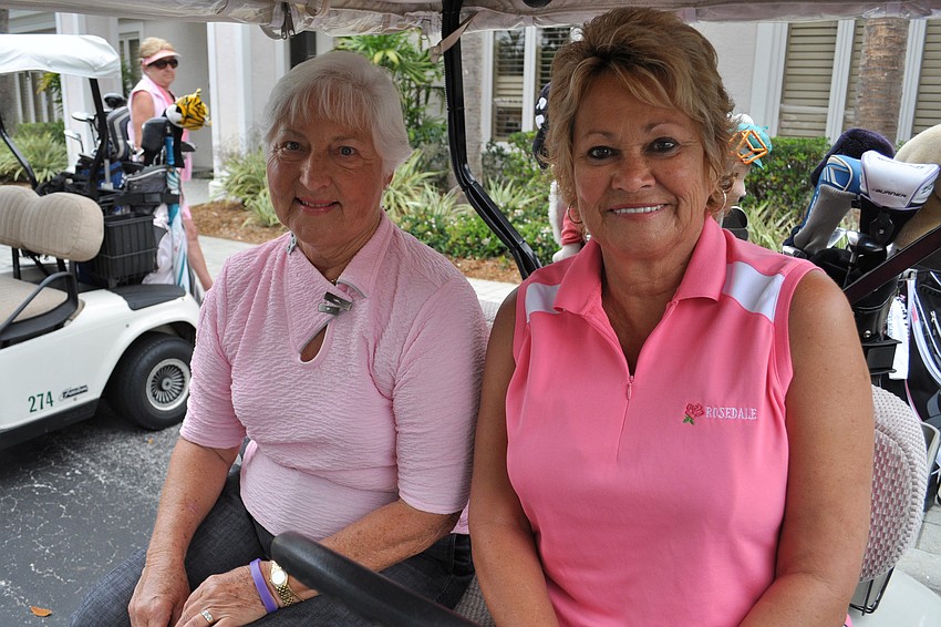 Marilyn Geller and Bonnie Earle were eager to hit the golf course.