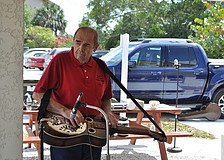 Dan Milhon takes a solo on the Dobro.
