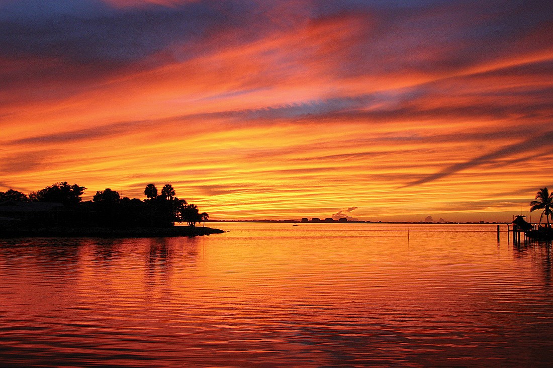 Lakewood Ranch resident Thomas Simpson took this sunset photo at North Shore, Sarasota.