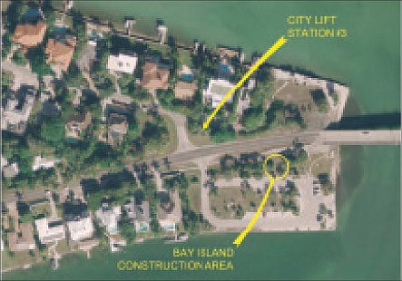 A contractor this spring plans to install a new 8-inch sewer force main under the north Siesta Bridge, to replace 40-year-old city of Sarasota infrastructure. Courtesy of Stantec Consulting Services.