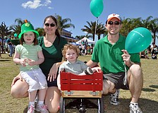 Alisha and Robert Herrington came out with their children Kaela, 3, and Ben, 20 months.