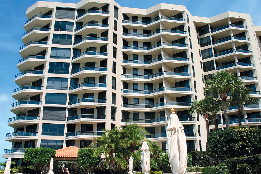 Unit 302 at The Water Club I, 1241 Gulf of Mexico Drive, has three bedrooms, five baths and 3,400 square feet of living area. It sold for $2.3 million. File photo.