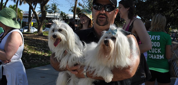 Dan Blazowich with Brenton and Delli of the Maltese Bikers