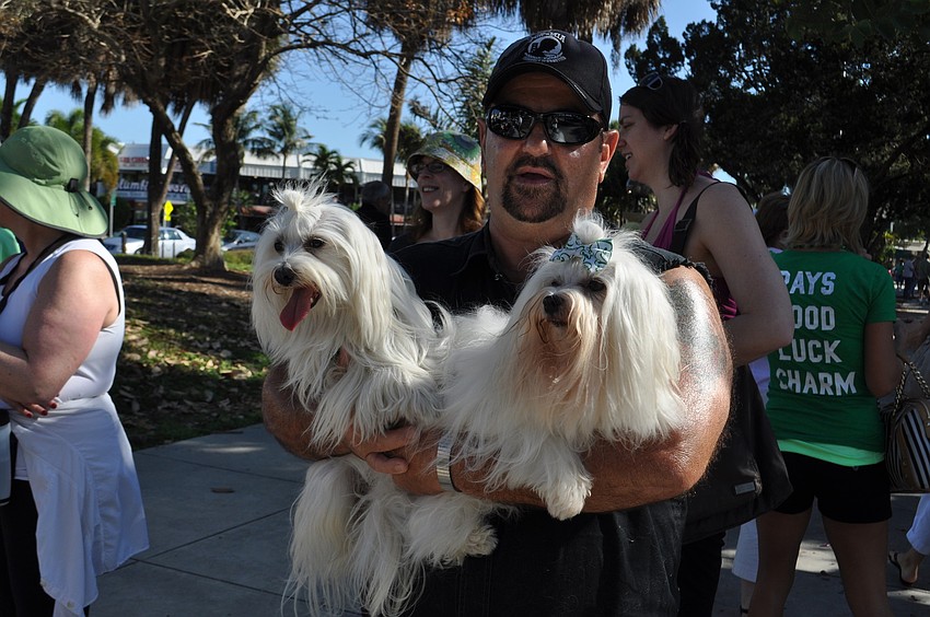 Dan Blazowich with Brenton and Delli of the Maltese Bikers