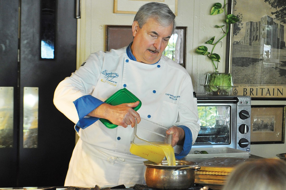 Chef Ray Arpke gets ready to cook yucca.