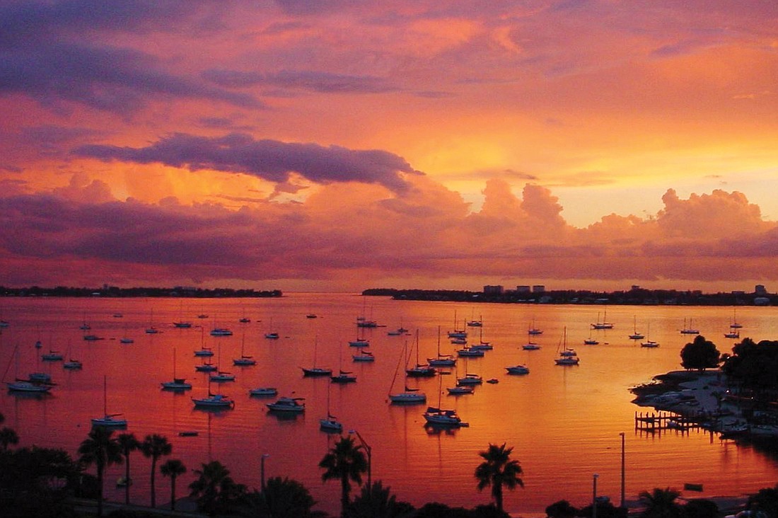 Yolanda Bistany took this sunset photo from a condominium in downtown Sarasota.