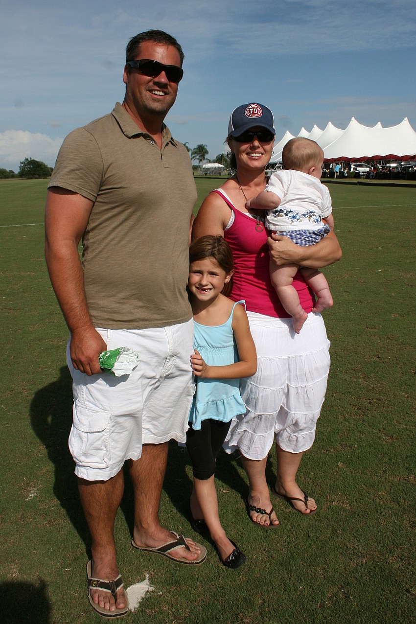 East County residents Adam and Flo Bassett brought their children, Adelina and Liam.