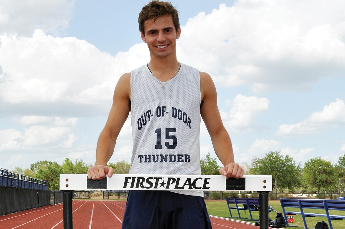 ODA's Brian Ragone is a perfect 5-0 in the 300-meter hurdles this year.