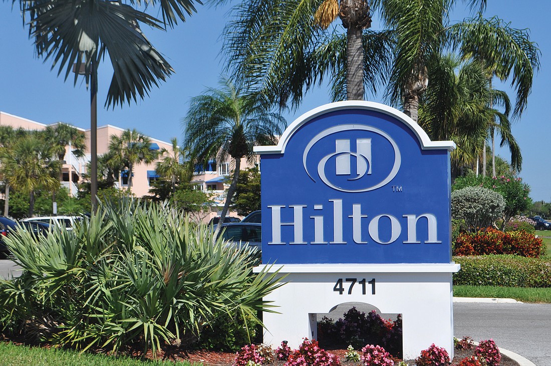 The Longboat Key Hilton Beachfront Resort currently has 102 rooms.