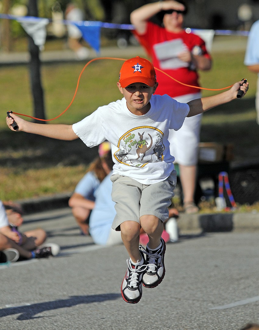 Eleven-year-old Garrett Hight showed off his jump roping skills.