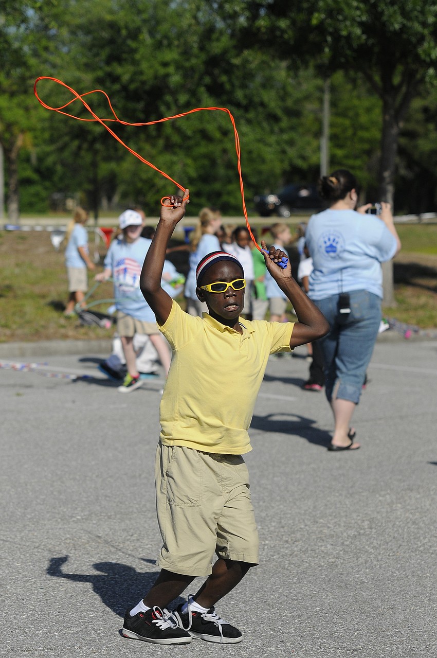 Eight-year-old Dashawn Holte had a blast jumping rope.