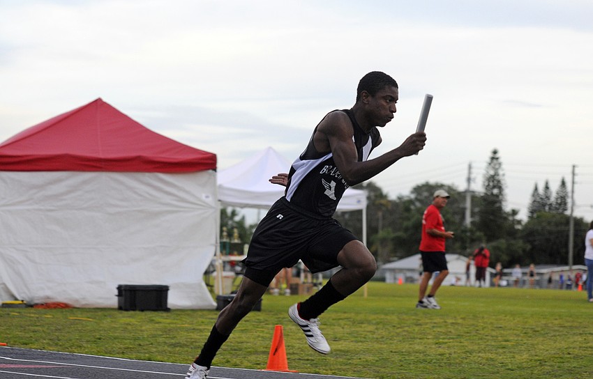 Justin Ross ran the leadoff leg for Braden River in the 4x100.