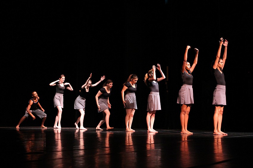 Dancers perform â€œIdeological Supervisionâ€, choreographed by Melissa Lodhi.
