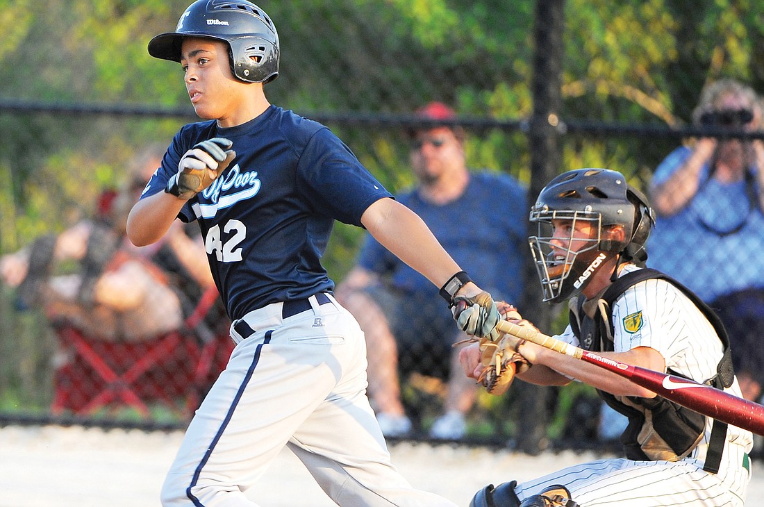 Desmond Lindsay is one of the key players on the Thunder's young baseball team. File photo