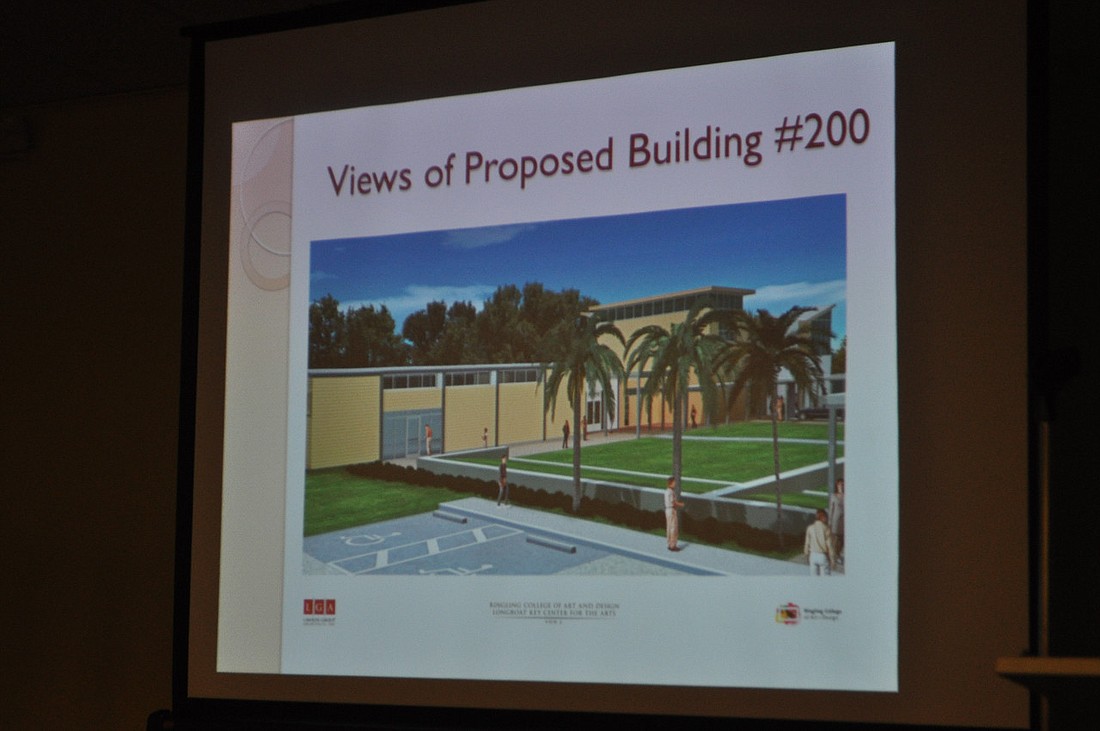 A rendering showed at Wednesday's meeting depicted the two-story building that was proposed for the site.