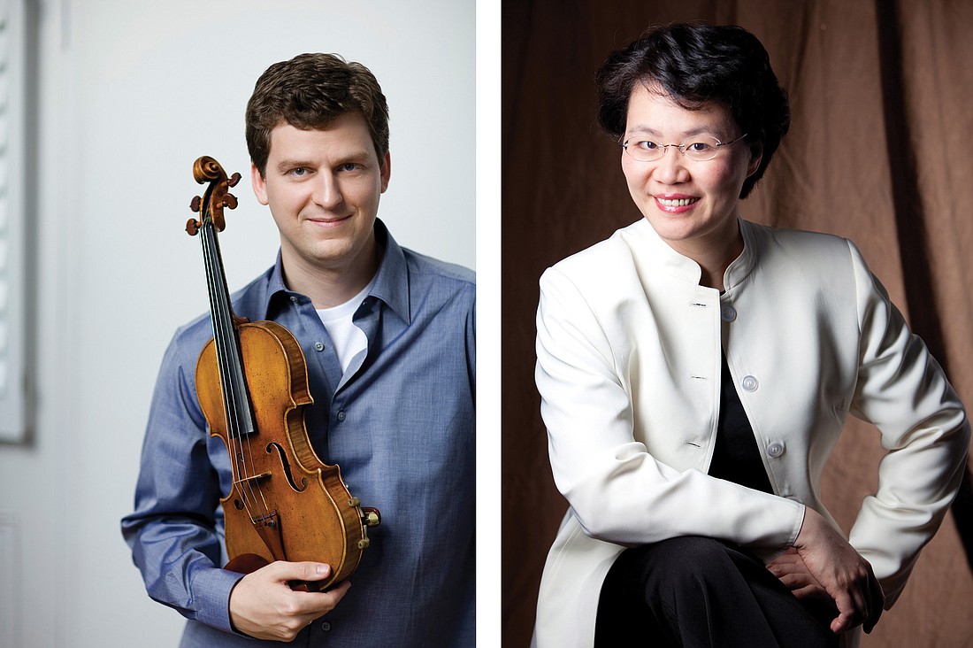 Left: Violinist James Ehnes has established himself as a major international soloist. Right: Conductor Mei-Ann Chen is the music director of the Memphis Symphony and the Chicago Sinfonietta. Courtesy photos.